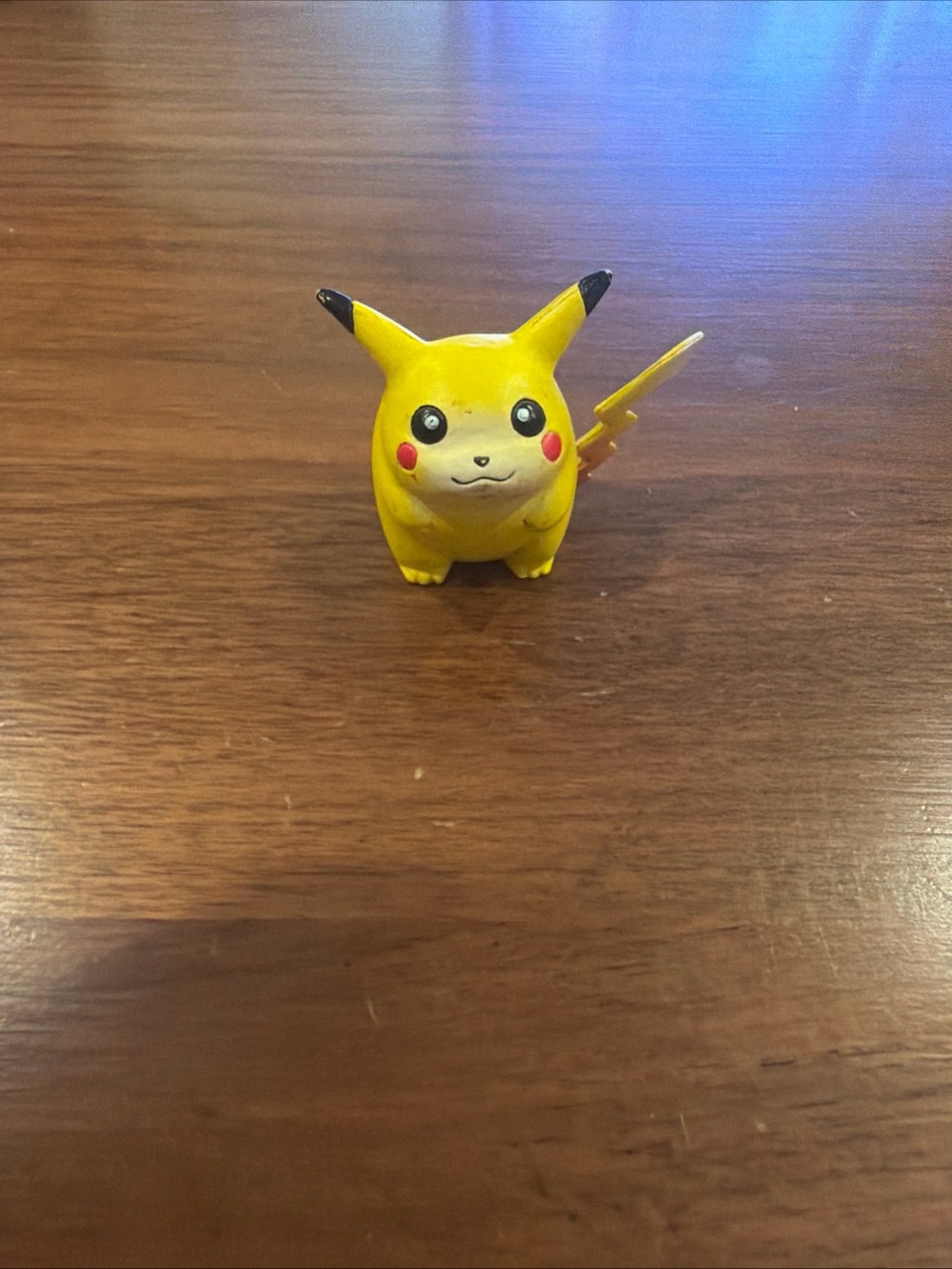 Pokemon Yellow Pikachu Mini Figure with Black Ear Tips and Red Cheeks